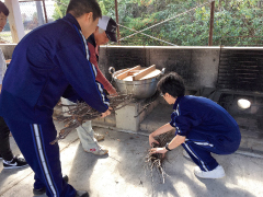香芝キャンパス かまど体験